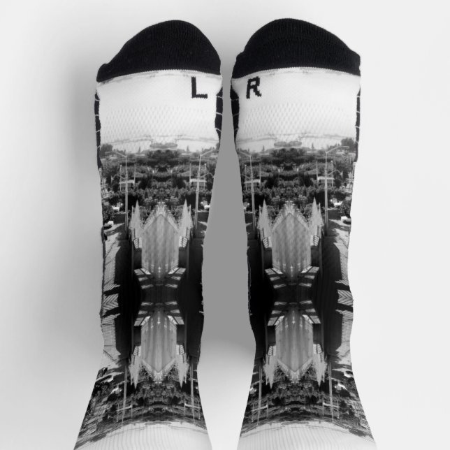 Vintage Algeria Algiers district overview Socks (Top)