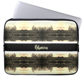 Vintage Algeria Algiers port overview Laptop Sleeve