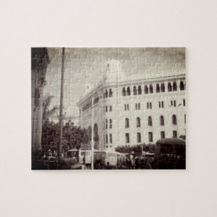 Vintage Algeria Algiers Post office building Jigsaw Puzzle
