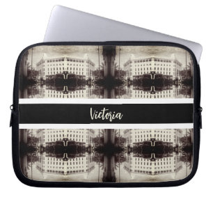 Vintage Algeria Algiers Post office building Postc Laptop Sleeve