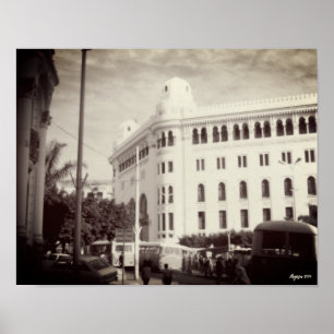 Vintage Algeria Algiers Post office building Poster