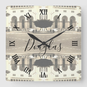 Vintage Algeria Algiers The post office Square Wall Clock