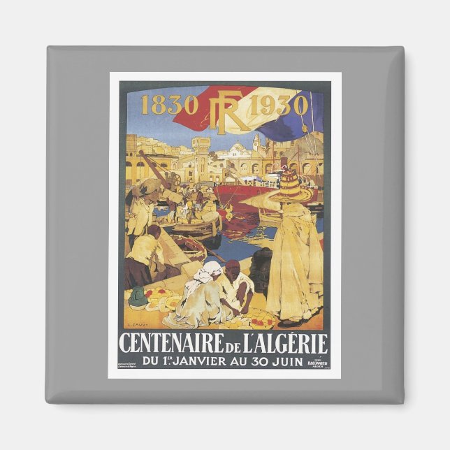 Vintage Algeria Centenaire Magnet (Front)