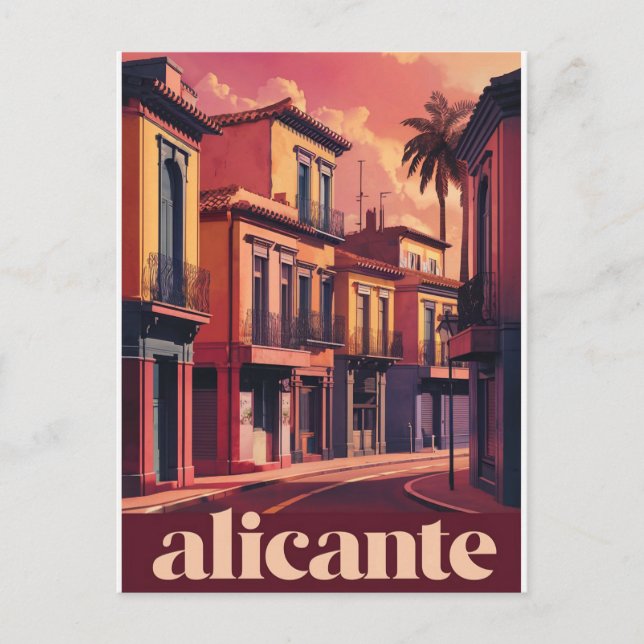 vintage alicante spain postcard (Front)