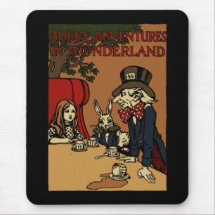Vintage Alice Cover Mad Tea Party Mouse Mat