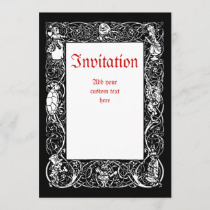 Vintage Alice Fancy Border Invitation