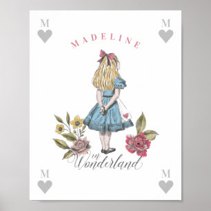 Vintage Alice in Wonderland   Alice & Florals Post Poster