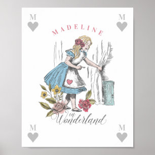Vintage Alice in Wonderland   Alice & Florals Post Poster