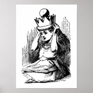 Vintage Alice in Wonderland, Alice w Queen's Crown Poster