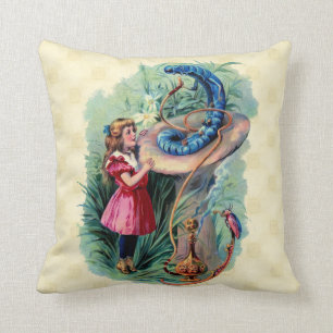 Vintage Alice In Wonderland American MoJo Pillow