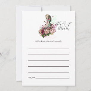 Vintage Alice In Wonderland Baby Shower Mum Advice Card
