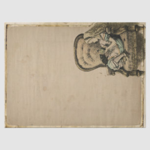 Vintage Alice in Wonderland Chair Decoupage Tissue Paper