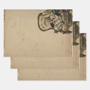 Vintage Alice in Wonderland Chair Wrapping Paper Sheet
