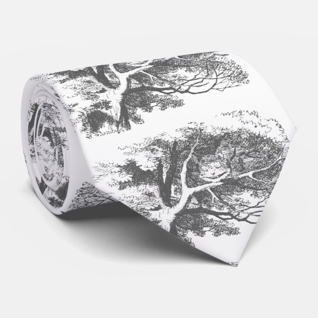 Vintage Alice in Wonderland Cheshire Cat Neck Tie (Rolled)