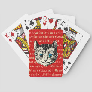 Vintage Alice in Wonderland Cheshire Cat Playing Cards