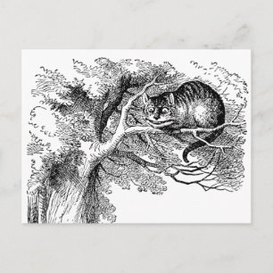 Vintage Alice in Wonderland, Cheshire Cat Postcard