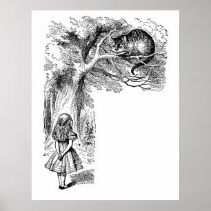 Vintage Alice in Wonderland, Cheshire Cat Poster