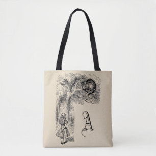 Vintage Alice in Wonderland, Cheshire Cat Tote Bag
