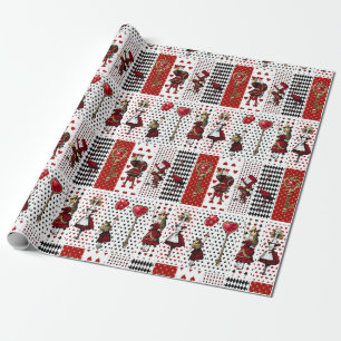 Vintage Alice in Wonderland Collage Christmas Gift Wrapping Paper