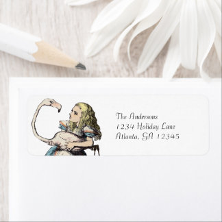 Vintage Alice In Wonderland Cute Flamingo