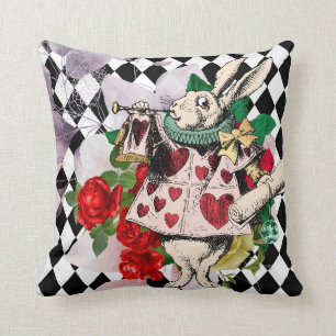 Vintage Alice in Wonderland Decoupage Cushion