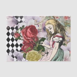 Vintage Alice in Wonderland Decoupage Tissue Paper