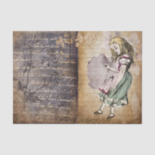 Vintage Alice in Wonderland Decoupage Tissue Paper