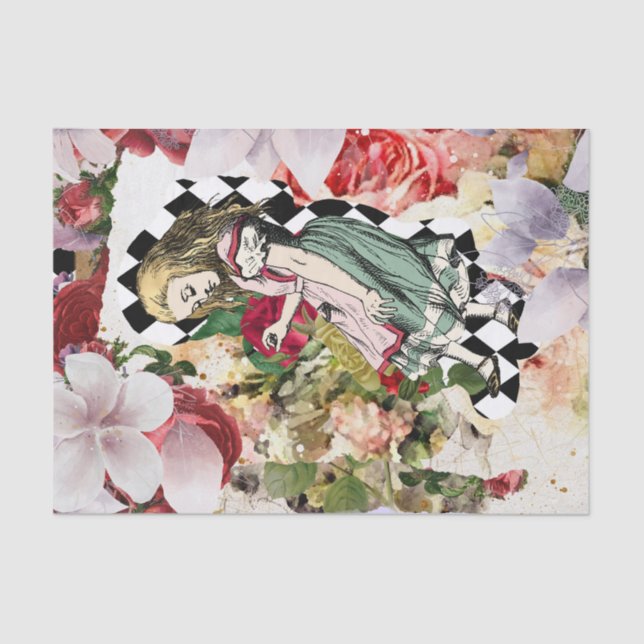 Vintage Alice in Wonderland Decoupage Tissue Paper (Front)