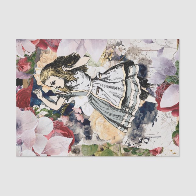 Vintage Alice in Wonderland Decoupage Tissue Paper (Front)