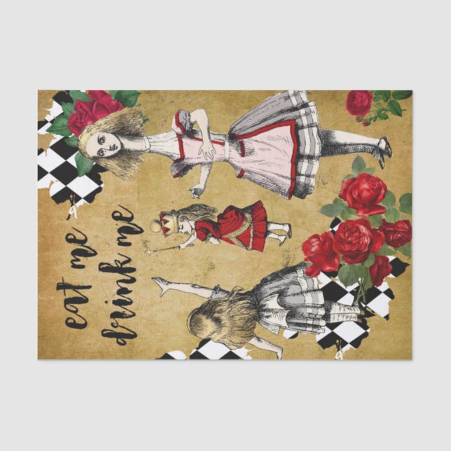 Vintage Alice in Wonderland Decoupage Tissue Paper (Front)