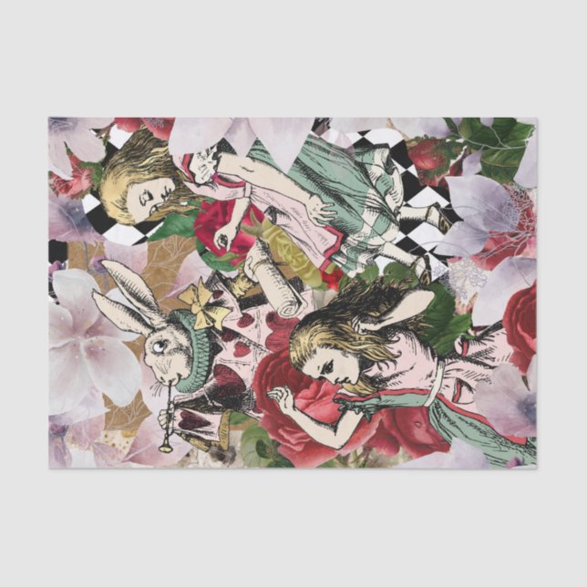 Vintage Alice in Wonderland Decoupage Tissue Paper (Front)