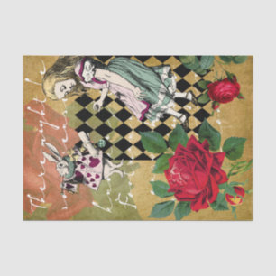 Vintage Alice in Wonderland Decoupage Tissue Paper