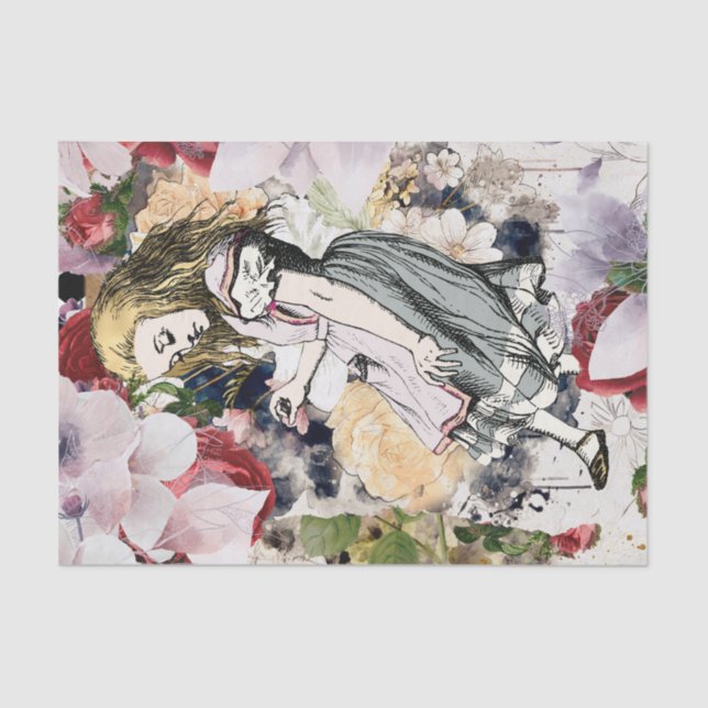 Vintage Alice in Wonderland Decoupage Tissue Paper (Front)