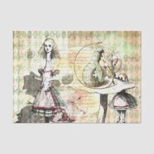 Vintage Alice in Wonderland Decoupage Tissue Paper