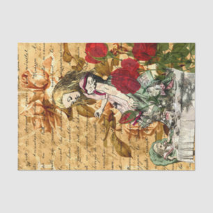Vintage Alice in Wonderland Decoupage Tissue Paper