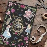 Vintage Alice In Wonderland Fairytale Decoupage Tissue Paper<br><div class="desc">Beautifully designed vintage Alice in Wonderland Decoupage tissue paper. Design features a mix of our own hand-drawn original florals and artwork. Design features a mix of our own hand-drawn original florals and artwork. We've meticulously restored the iconic Alice in Wonderland vintage rabbits, Alice and Cheshire cat illustrations by hand sketching...</div>