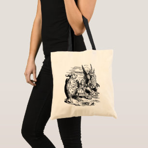Vintage Alice in Wonderland, Gryphon, Mock Turtle Tote Bag