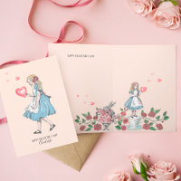 Vintage Alice In Wonderland Happy Valentine's Day 