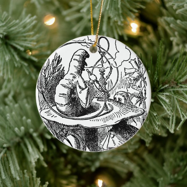 Vintage Alice in Wonderland Hookah Caterpillar Ceramic Tree Decoration (Tree)