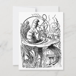 Vintage Alice in Wonderland Hookah Caterpillar Invitation