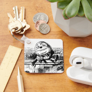 Vintage Alice in Wonderland, Humpty Dumpty on Wall Key Ring