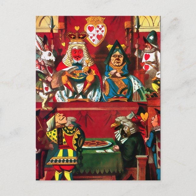 Vintage Alice in Wonderland Illustration Postcard (Front)