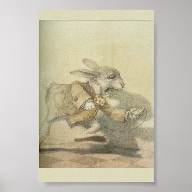Vintage Alice in Wonderland Illustration Poster (Front)