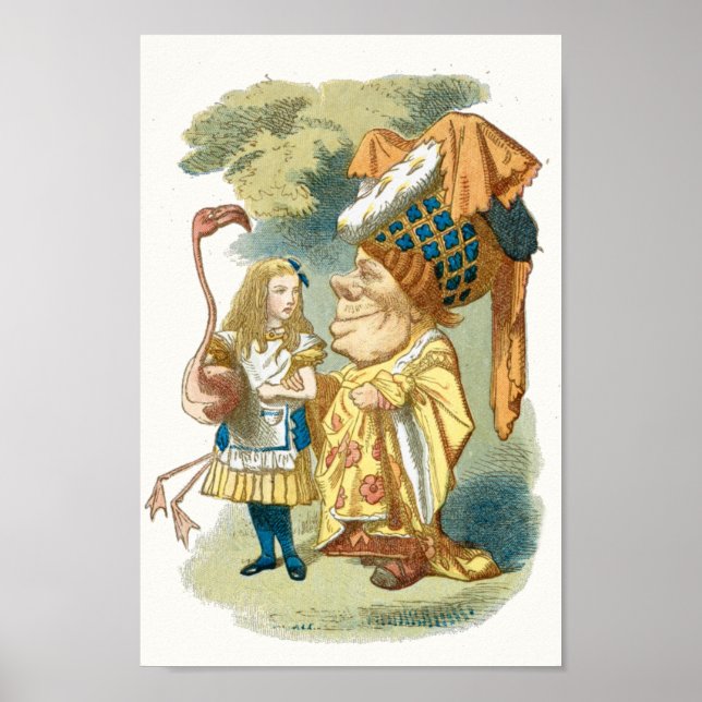 Vintage Alice in Wonderland Illustration Poster (Front)