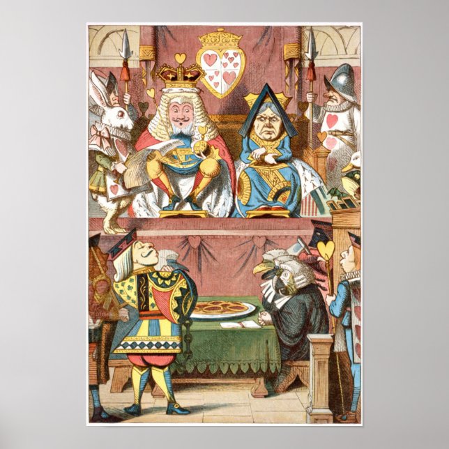 Vintage Alice in Wonderland Illustration Poster (Front)