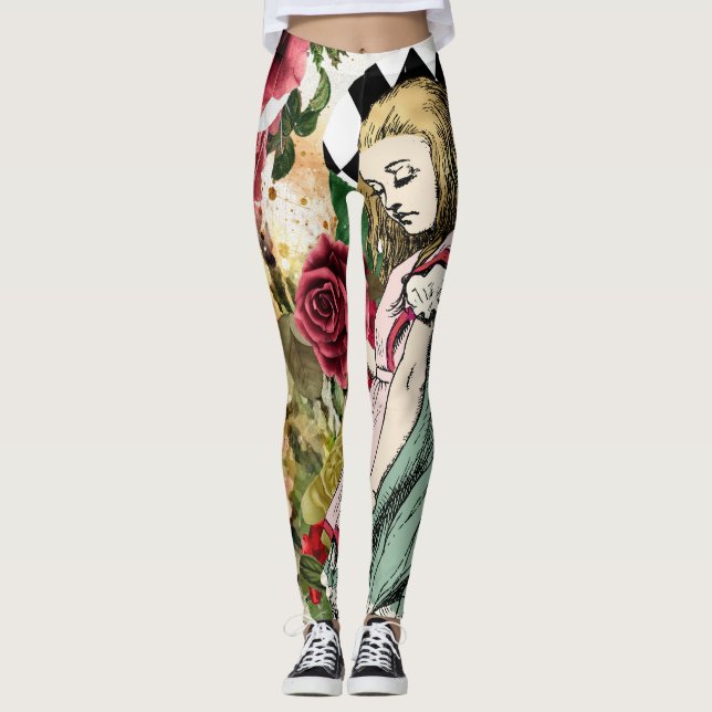 Vintage Alice in Wonderland  Leggings (Front)