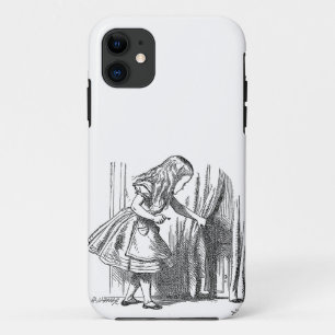Vintage Alice in Wonderland looking for the door iPhone 11 Case