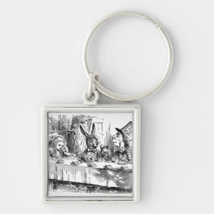 Vintage Alice in Wonderland Mad Hatter tea party Key Ring