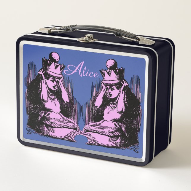 Vintage Alice in Wonderland  Metal Lunch Box (Front)