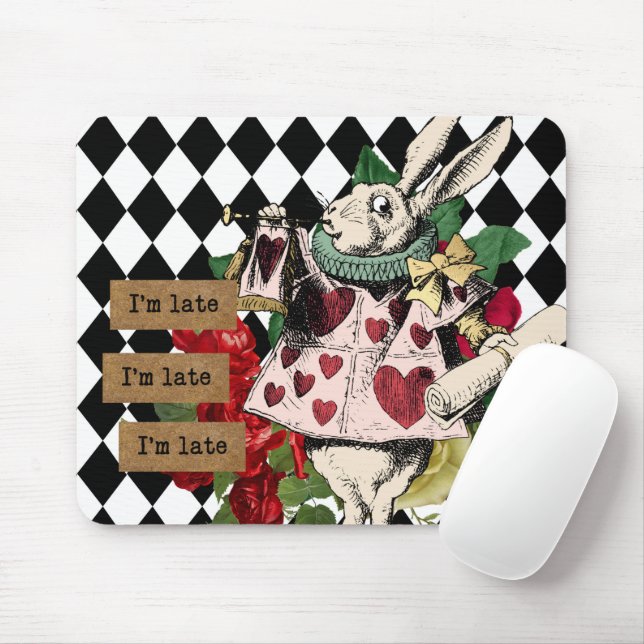 Vintage Alice in Wonderland Mouse Mat (With Mouse)